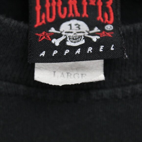 Lucky 13 Men's Black T-Shirt "Momento Mori" Size Large - Picture 4 of 6